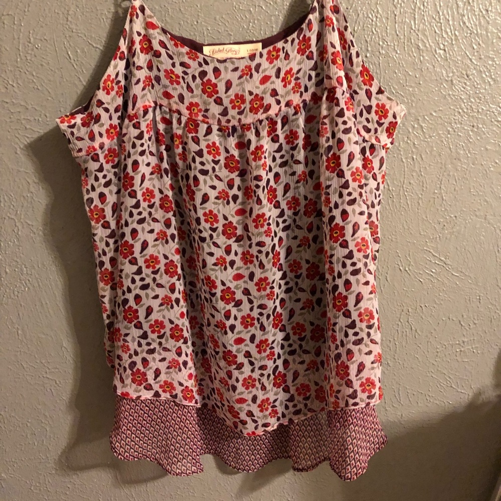 floral flowy tank top